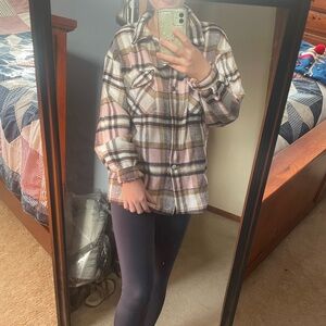 Plaid Button-Up Shacket